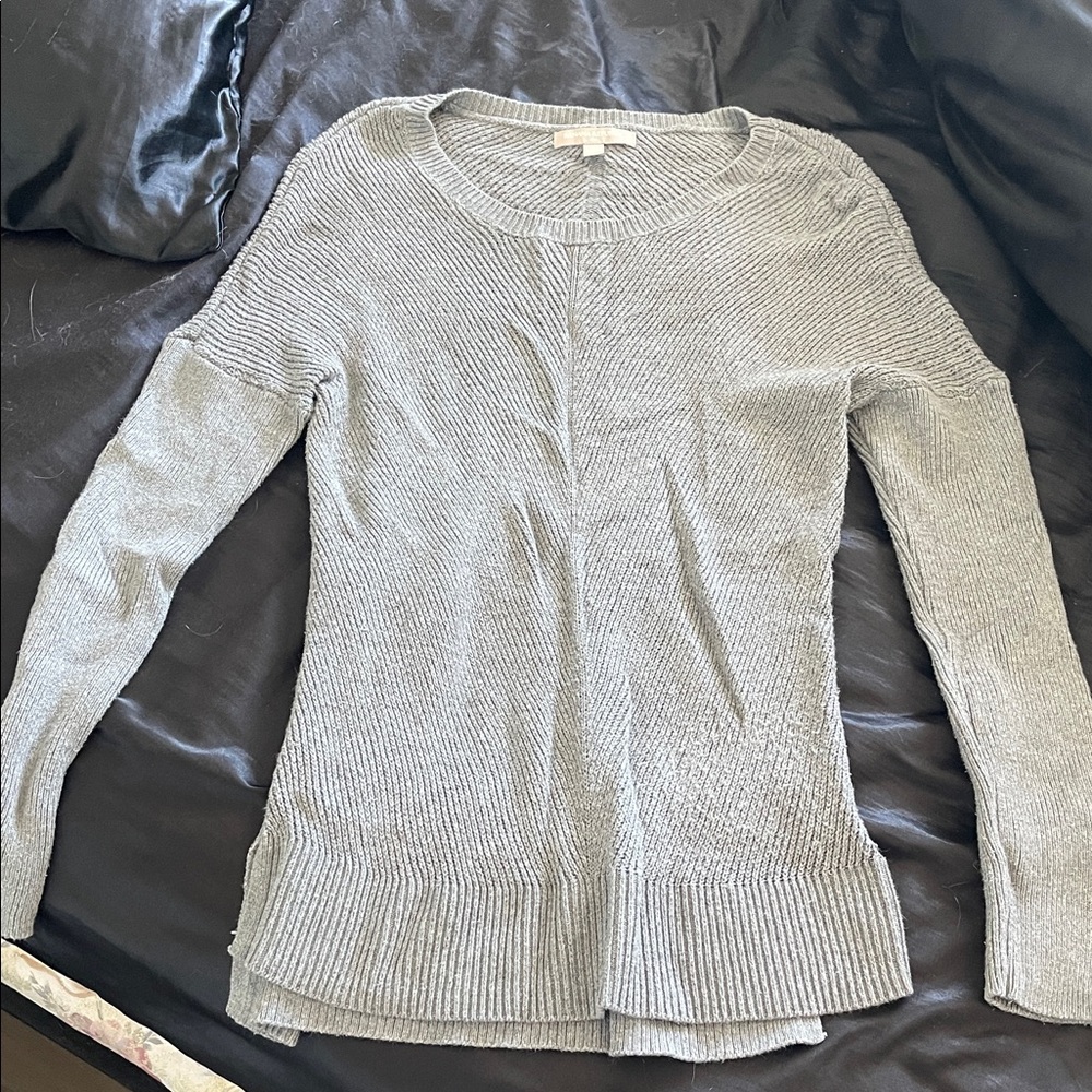 Gray Ribbed Knit Banana Republic Sweater